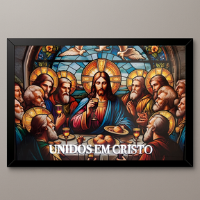 Quadro Católico Santa Ceia com Led