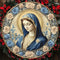 Sinal de alumínio redondo da Sagrada Mãe do Natal, perfeito para decoração de casa, escritório e cozinha, presente de feriado ideal, presente de Natal