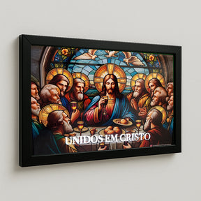 Quadro Católico Santa Ceia com Led